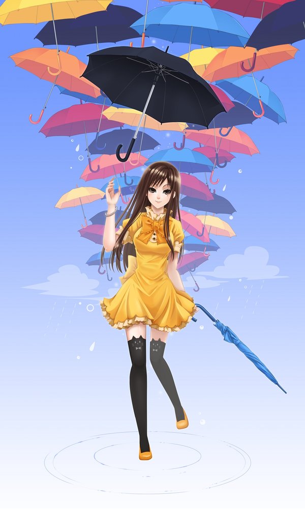 二次元少女 雨中的少女