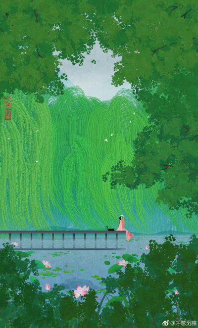 探清水河#绘师:呼葱觅蒜