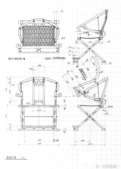 古典家具制作手绘大样图——中国古典家具背后的理性与严谨#明式家具