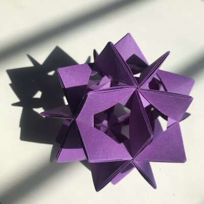 [折纸-手工-立体构成[原创]简洁的一个球～午后阳光下的效果不错