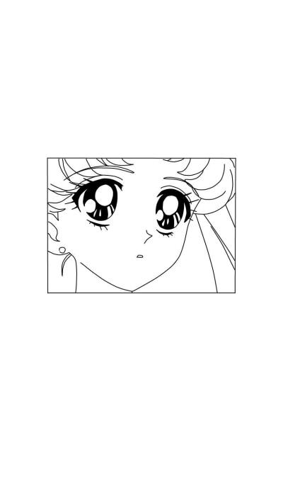 黑白线稿/动漫/橡皮章素材/水冰月/美少女战士